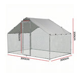 Small Animal Habitats & Cages: i.Pet Chicken Coop Rabbit Hutch Outdoor Run Walk in Hen Cage Ferret House 3x2x2m