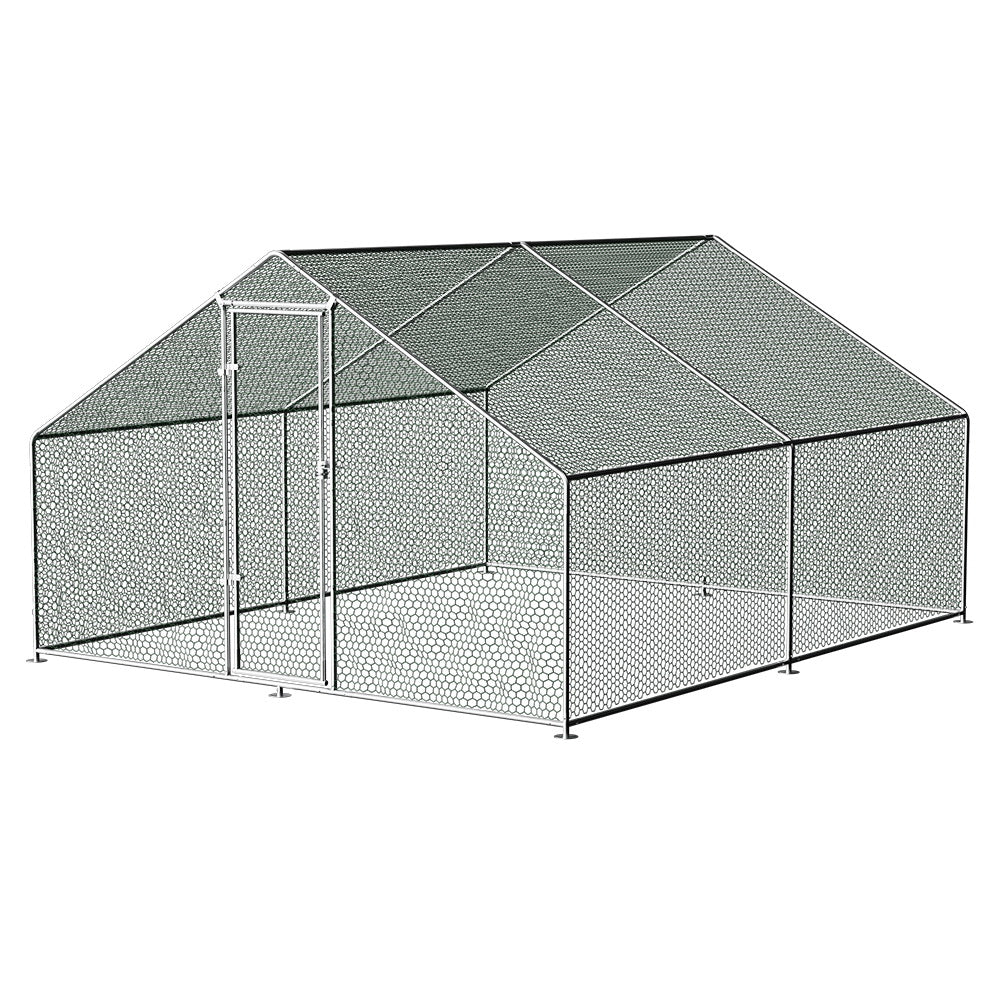 Coop & Hutch Accessories: i.Pet Chicken Coop Cage 3x4x2m Galvanised Steel