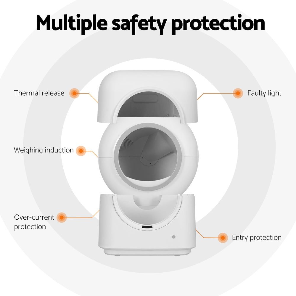 Cat Litter: i.Pet Automatic Cat Litter Box Smart Self-Cleaning Large Cat Litter Box Kitty Toilet App Control