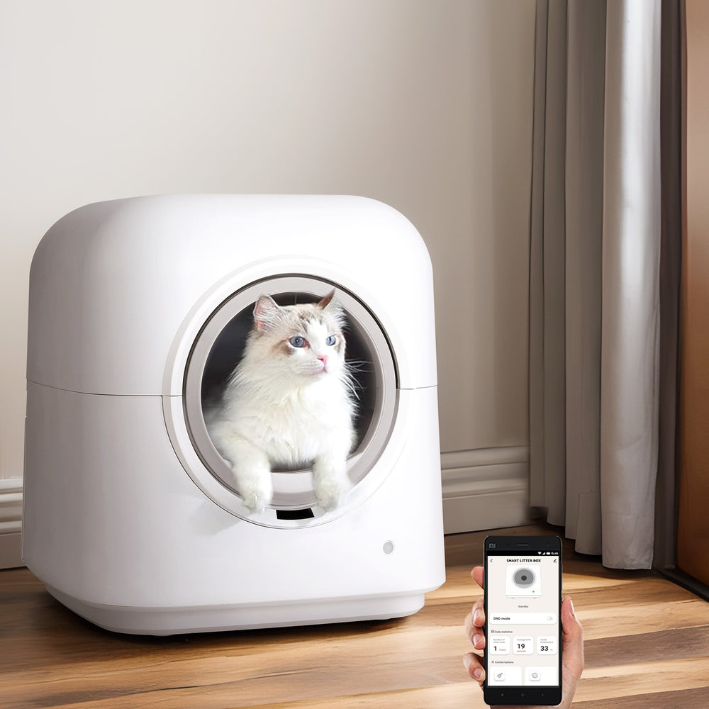 Cat Litter: i.Pet Automatic Cat Litter Box Smart Self-Cleaning Large Cat Litter Box Kitty Toilet App Control