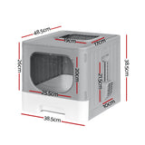 Cat Litter: i.Pet Cat Litter Box Large Tray Kitty Toilet Enclosed Hooded Foldable Cat Litter Box Scoop Grey