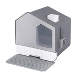 Cat Litter: i.Pet Cat Litter Box Large Tray Kitty Toilet Enclosed Cat Litter Box Hooded Scoop Mat Grey