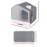 Cat Litter: i.Pet Cat Litter Box Large Tray Kitty Toilet Enclosed Cat Litter Box Hooded Scoop Mat Grey