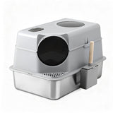 Cat Litter: i.Pet Cat Litter Box Large Stainless Steel High Sided Pet Toilet Odour Control