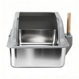 Cat Litter: i.Pet Cat Litter Box Stainless Steel Large Semi-Enclosed Pet Kitty Toilet Grey