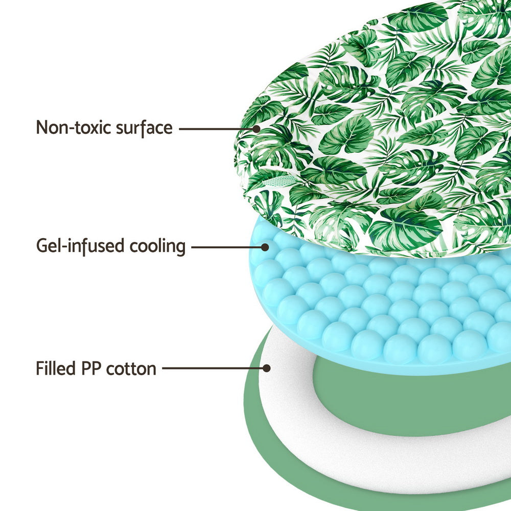Dog Beds: i.Pet Pet Cooling Mat Gel Dog Cat Self-cool Puppy Large Round Bed Summer Cushion