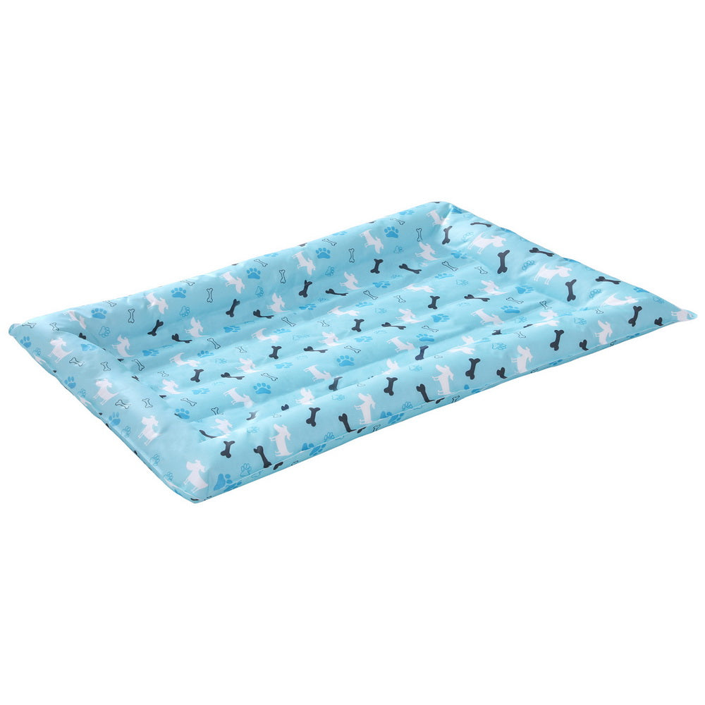 Dog Beds: i.Pet Pet Cooling Mat Gel Dog Cat Self-cool Puppy Pad Large Bed Summer Blue