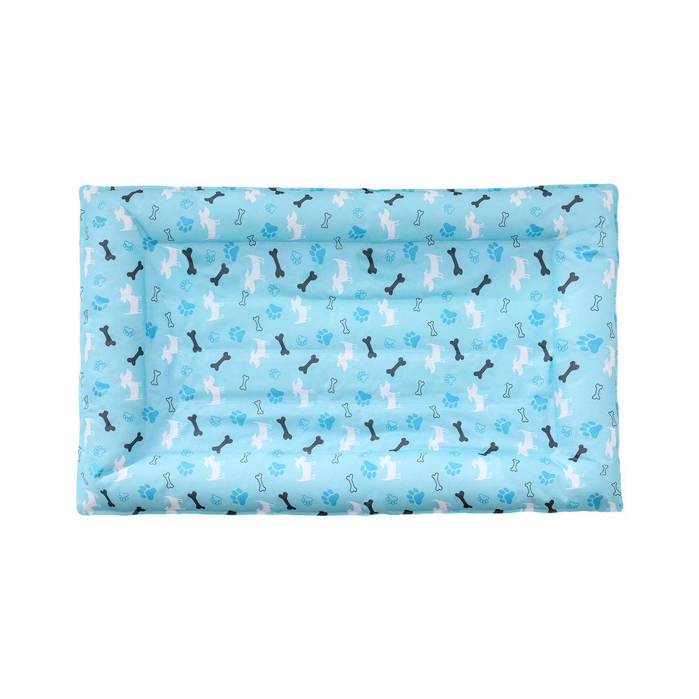 Dog Beds: i.Pet Pet Cooling Mat Gel Dog Cat Self-cool Puppy Pad Large Bed Summer Blue