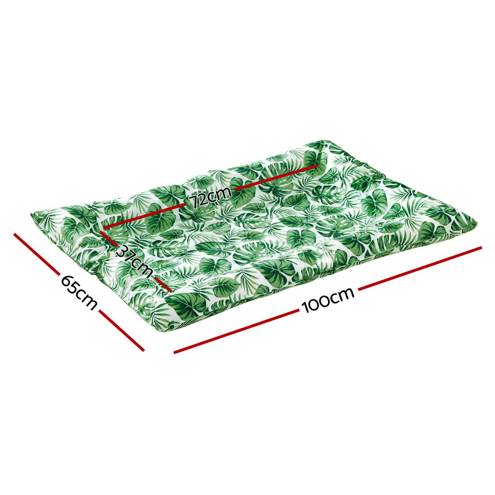 Dog Beds: i.Pet Pet Cooling Mat Gel Dog Cat Self-cool Puppy Pad Large Bed Summer Green