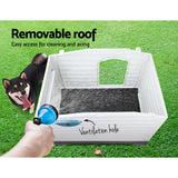 Dog Kennels: i.Pet Dog Kennel House Extra Large Outdoor Plastic Puppy Pet Cabin Shelter XL Blue