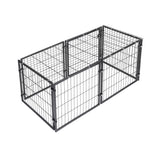 Dog Carriers & Crates: i.Pet Large Dog Crate Cage Playpen 129cm Puppy Pen Pet Enclosure Black