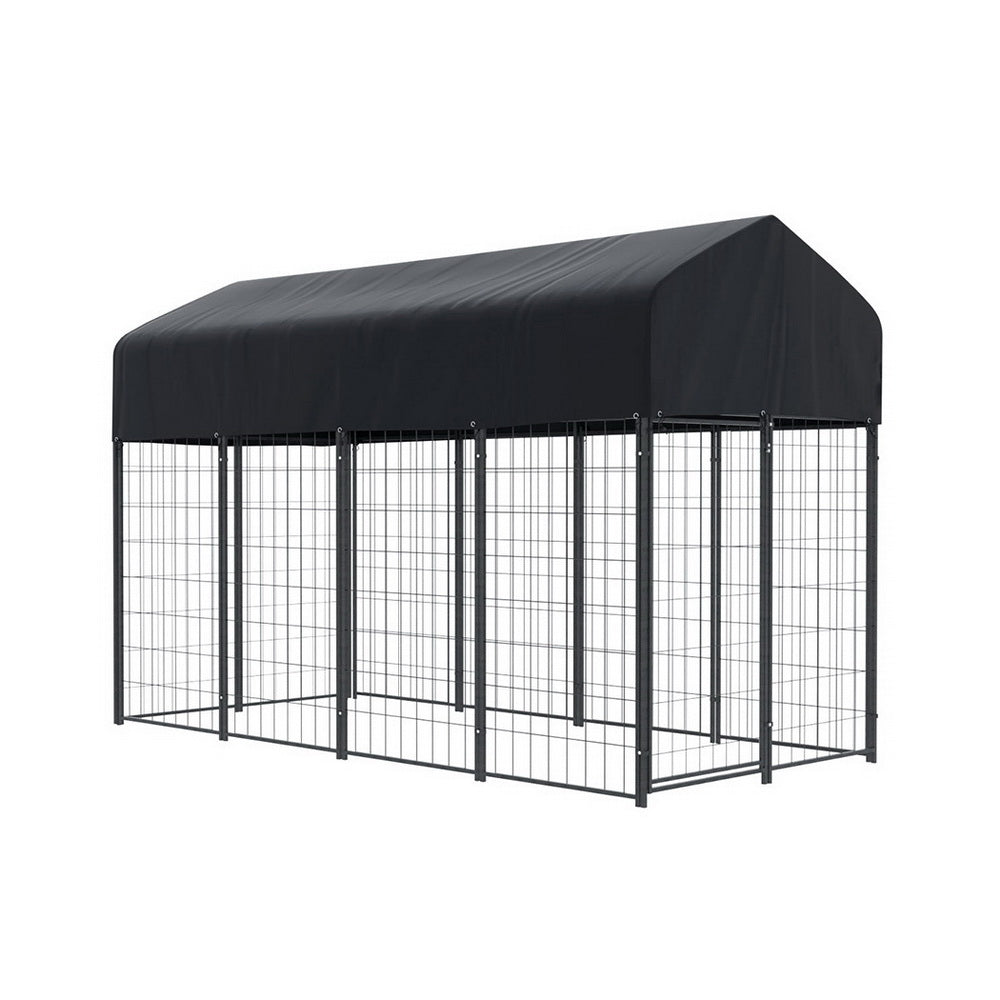 Dog Kennels: i.Pet Dog Kennel Extra Large House Outdoor Playpen Pet Puppy Metal Backyard