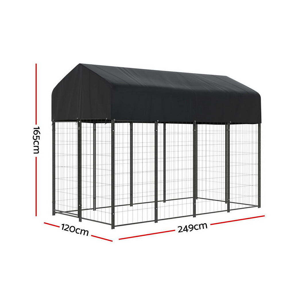 Dog Kennels: i.Pet Dog Kennel Extra Large House Outdoor Playpen Pet Puppy Metal Backyard