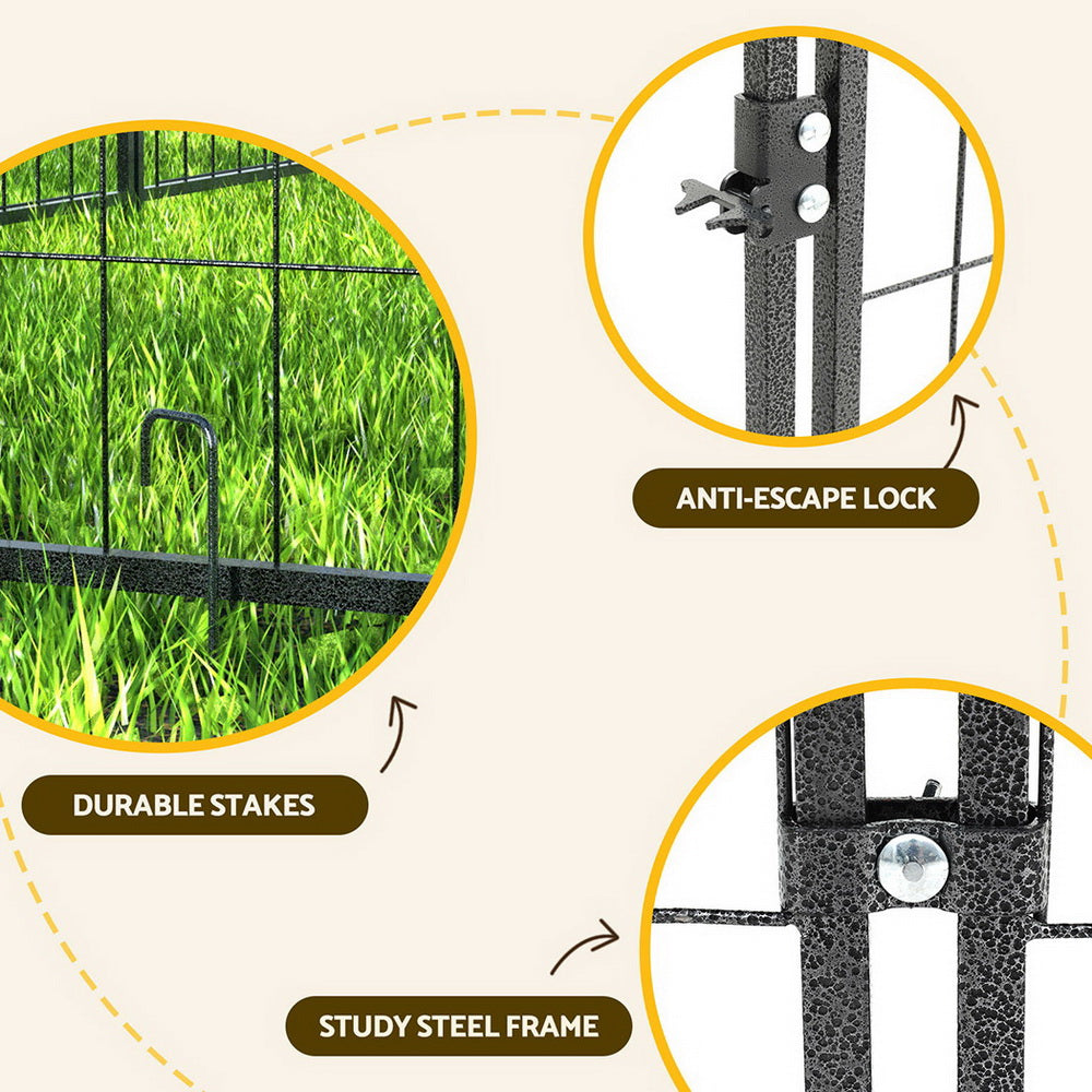 Dog Kennels: i.Pet Dog Kennel Extra Large House Outdoor Playpen Pet Puppy Metal Backyard