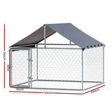 Dog Kennels: i.Pet Dog Kennel Large House XL Pet Run Cage Puppy Outdoor Enclosure With Roof