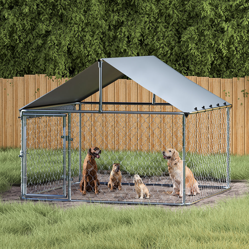 Dog Kennels: i.Pet Dog Kennel Large House XL Pet Run Cage Puppy Outdoor Enclosure With Roof