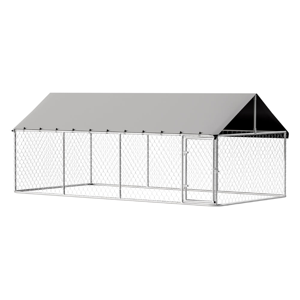 Dog Kennels: i.Pet Dog Kennel Large House XL Pet Run Cage Puppy Outdoor Enclosure 2Mx4M