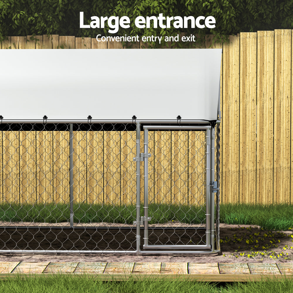 Dog Kennels: i.Pet Dog Kennel Large House XL Pet Run Cage Puppy Outdoor Enclosure 2Mx4M