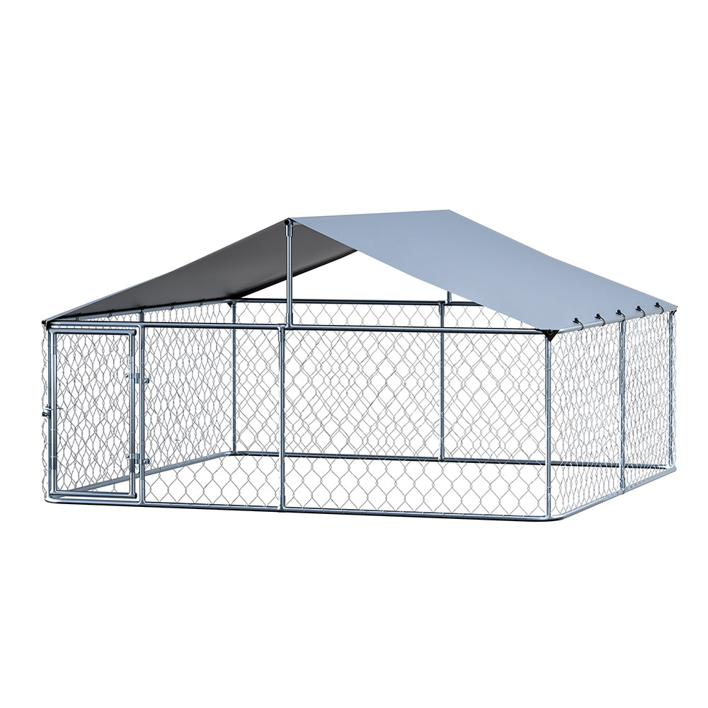 Dog Kennels: i.Pet Dog Kennel Large House XXL Pet Run Cage Puppy Outdoor Enclosure With Roof