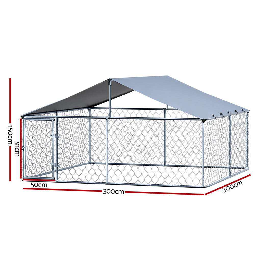 Dog Kennels: i.Pet Dog Kennel Large House XXL Pet Run Cage Puppy Outdoor Enclosure With Roof