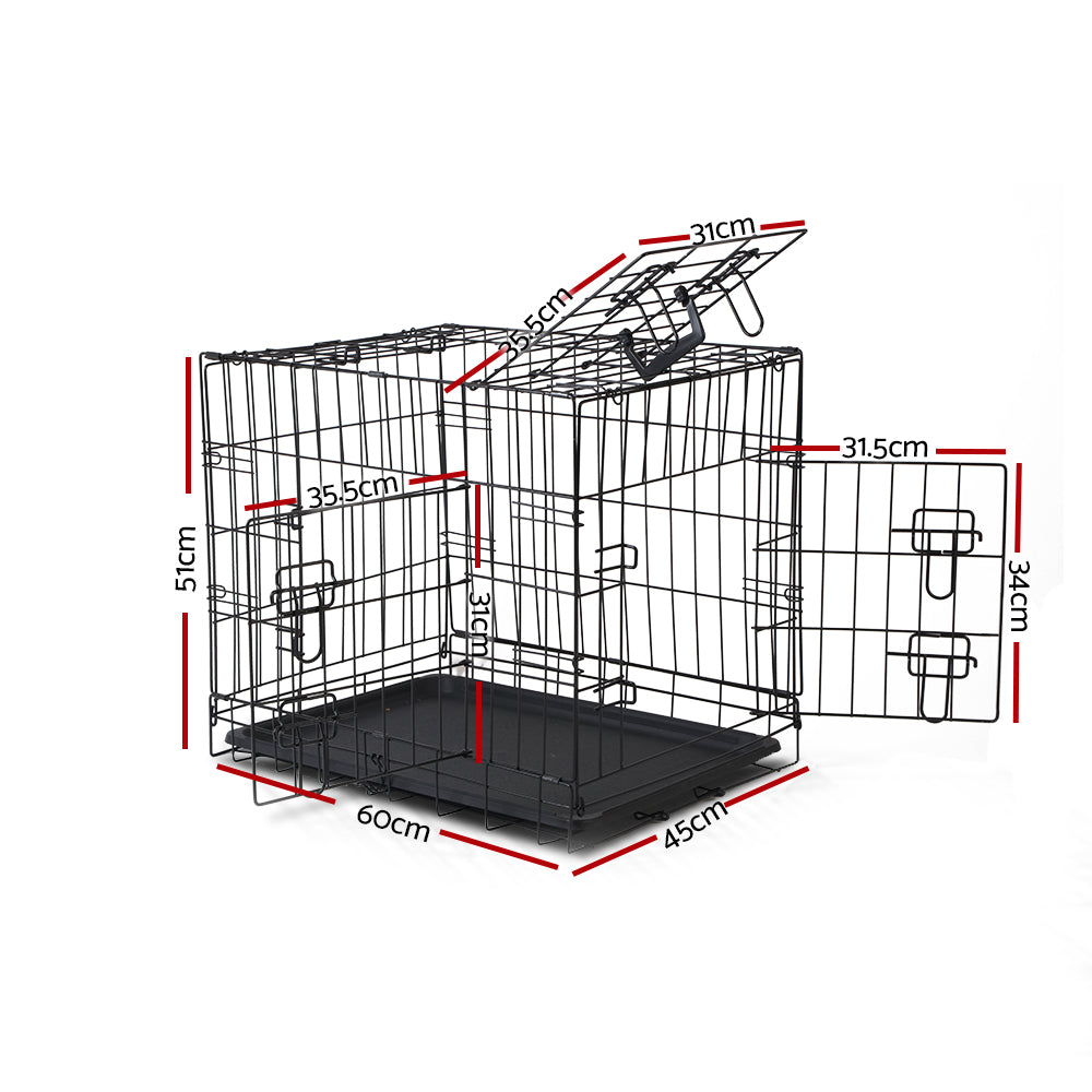 Dog Kennels: i.Pet 24" Dog Cage Crate Kennel 3 Doors