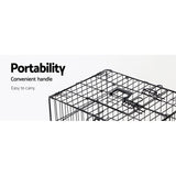 i.Pet 24" Dog Cage Crate Kennel 3 Doors