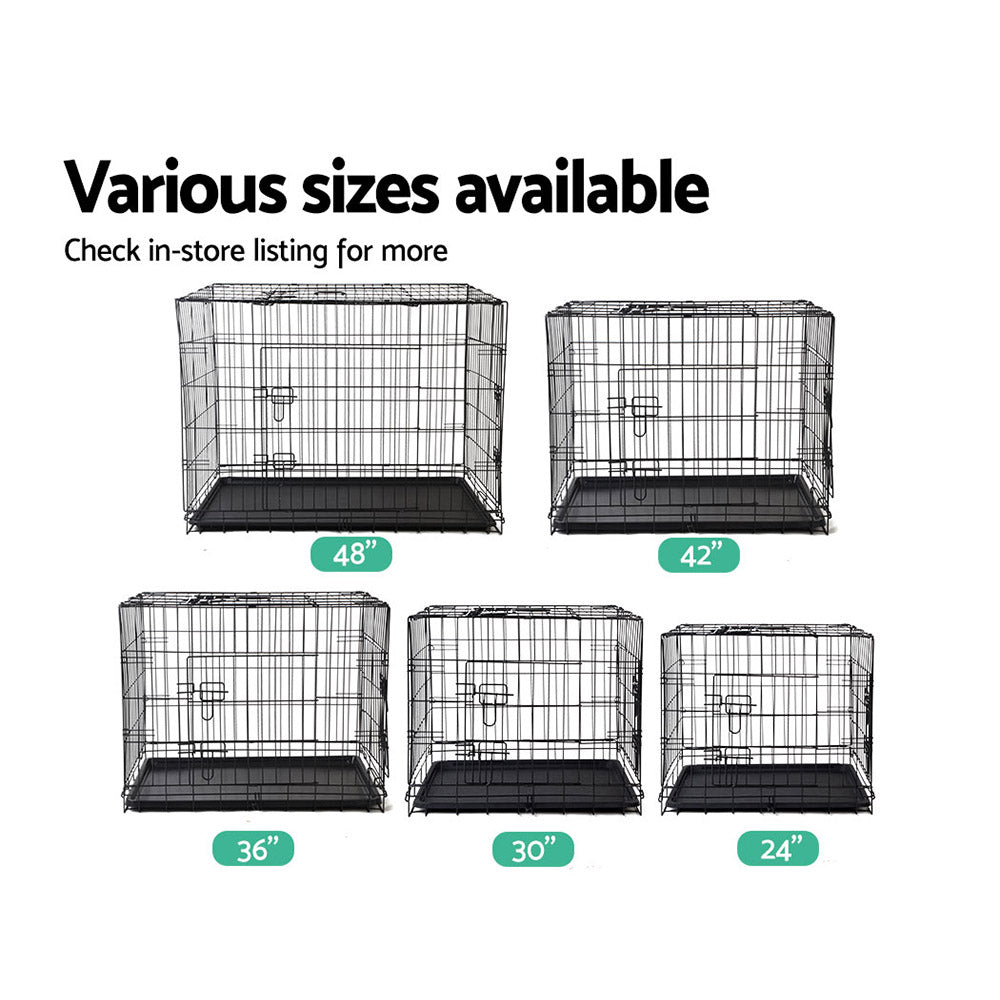 Dog Kennels: i.Pet 24" Dog Cage Crate Kennel 3 Doors