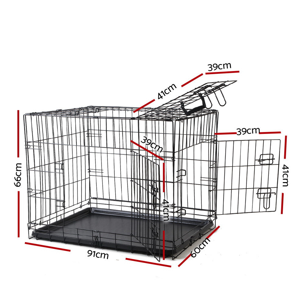 Dog Kennels: i.Pet 36" Dog Cage Crate Kennel 3 Doors
