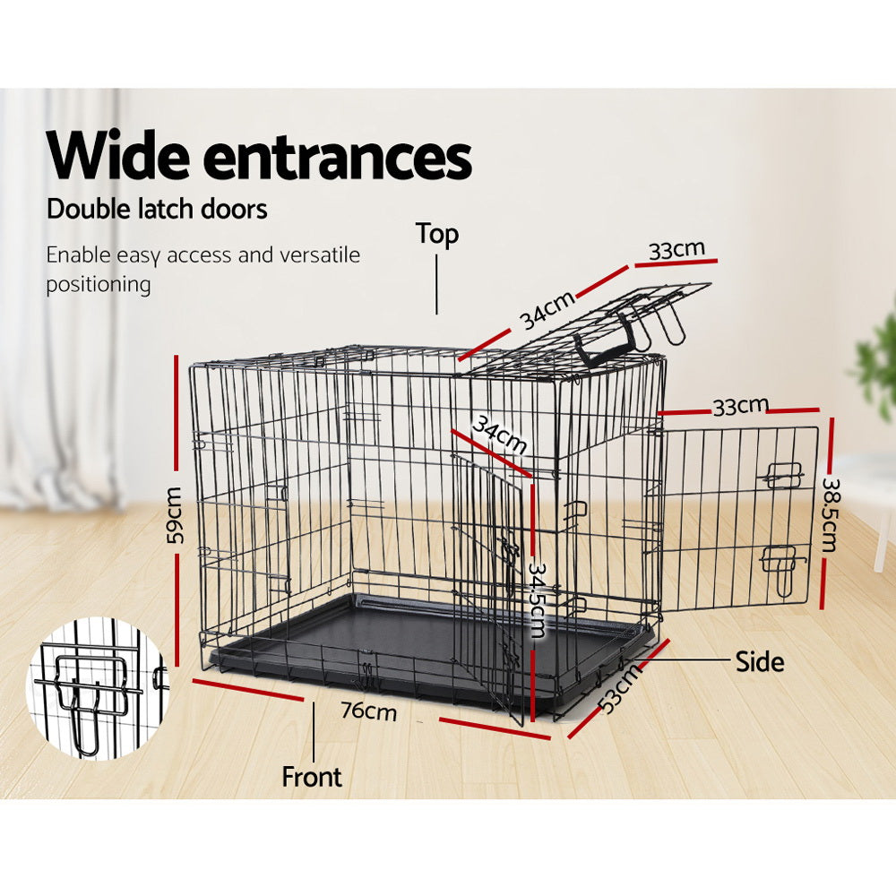 Dog Kennels: i.Pet 36" Dog Cage Crate Kennel 3 Doors