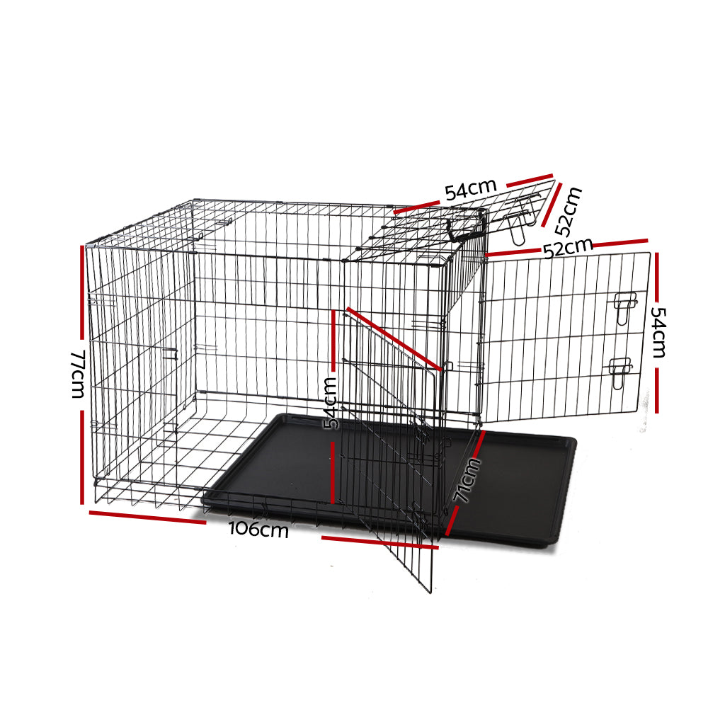 Dog Kennels: i.Pet 42" Dog Cage Crate Large Kennel 3 Doors