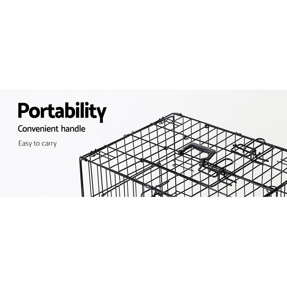 Dog Kennels: i.Pet 42" Dog Cage Crate Large Kennel 3 Doors