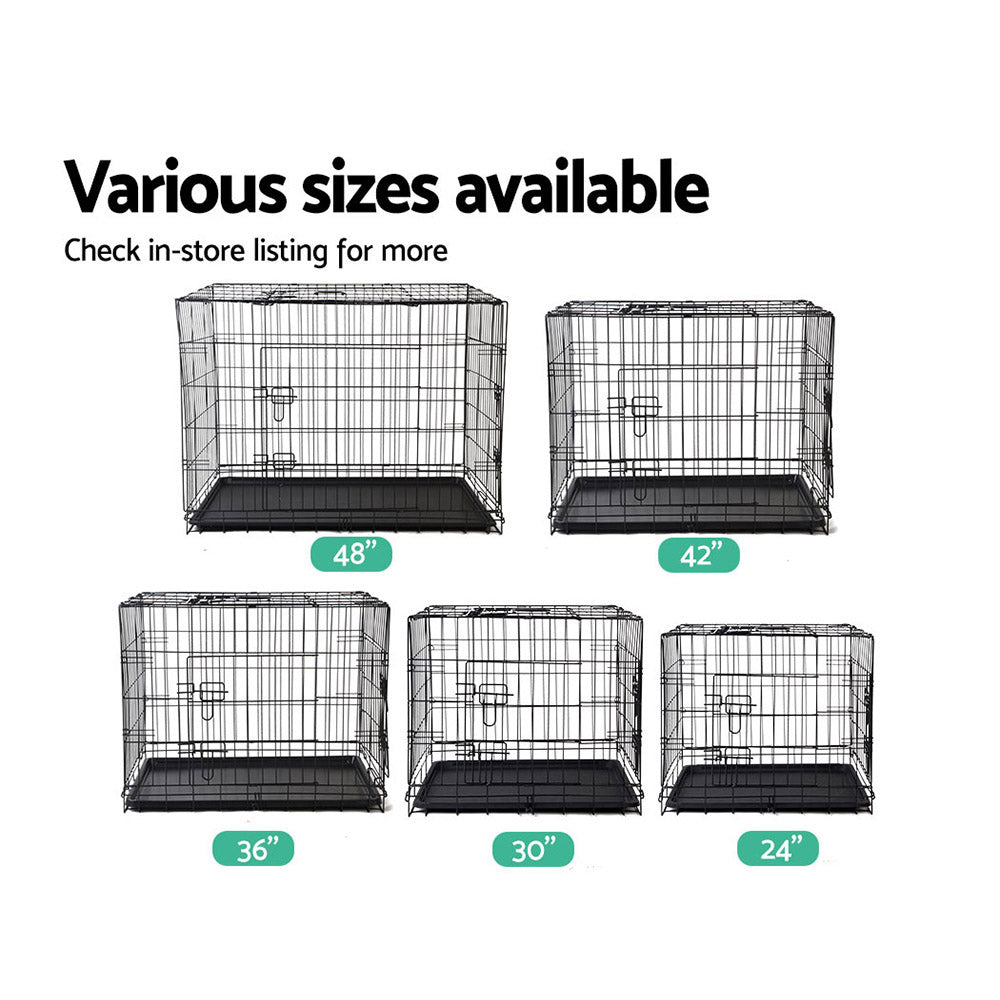 Dog Kennels: i.Pet 42" Dog Cage Crate Large Kennel 3 Doors