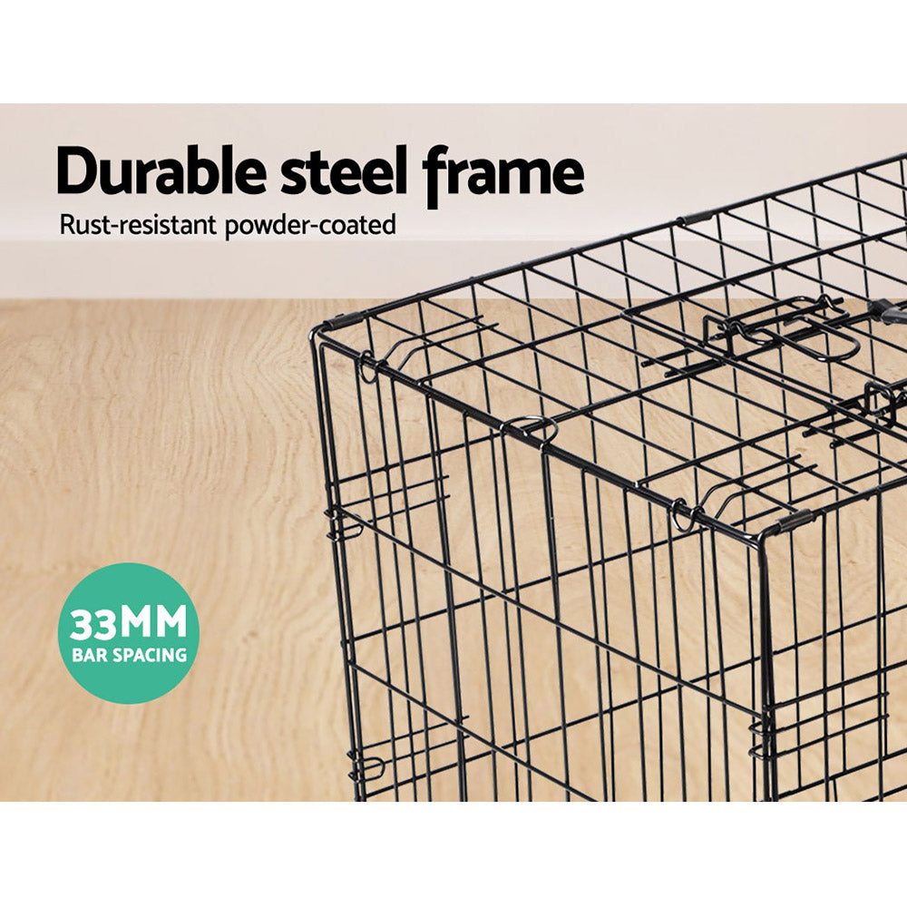 Dog Kennels: i.Pet 48" Dog Cage Crate Large Kennel 3 Doors