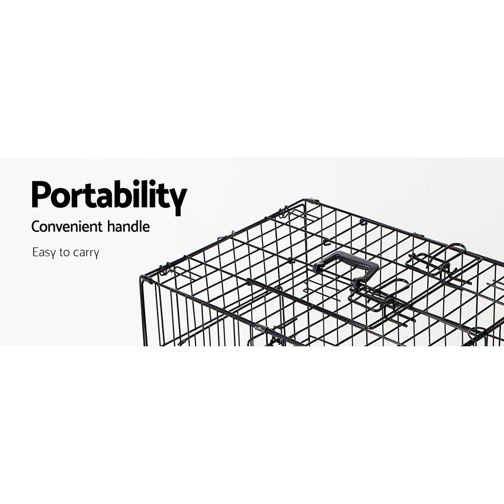 Dog Kennels: i.Pet 48" Dog Cage Crate Large Kennel 3 Doors