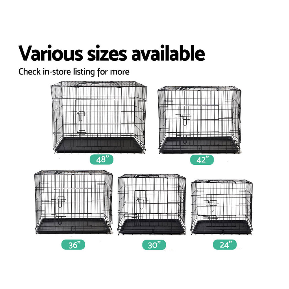 Dog Kennels: i.Pet 48" Dog Cage Crate Large Kennel 3 Doors