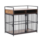 i.Pet 2-in-1 Wooden Dog Crate 104cm Pet Cage Furniture End Table Storage Black