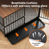 i.Pet Extra Large Dog Crate Furniture 107cm Dog Cage Puppy Pet Wooden Black