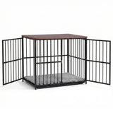 i.Pet Large Dog Crate Furniture 93cm Dog Cage Puppy Pet Wooden Black