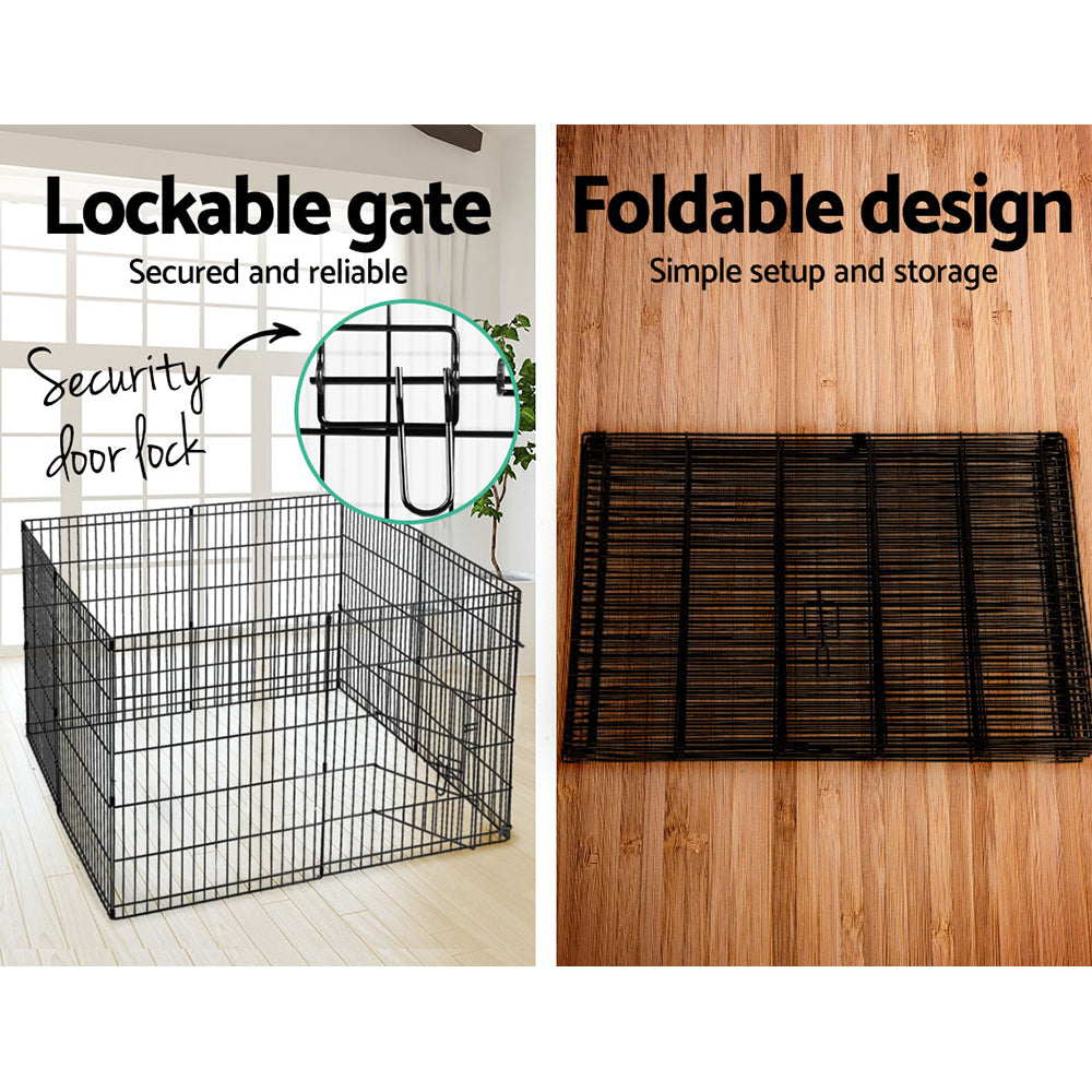 Dog Playpens & Gates: i.Pet 30" 8 Panel Dog Playpen Pet Fence Exercise Cage Enclosure Play Pen
