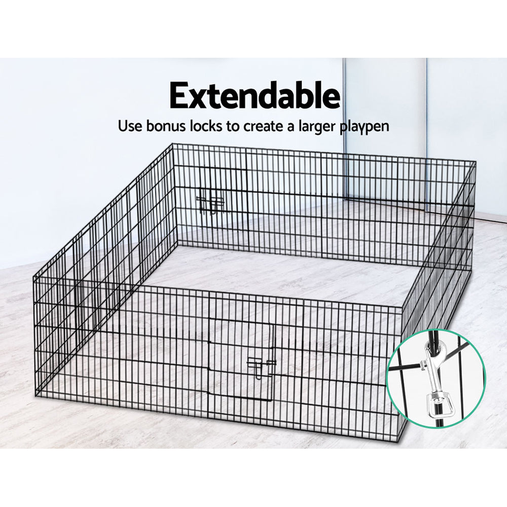 Dog Playpens & Gates: i.Pet 30" 8 Panel Dog Playpen Pet Fence Exercise Cage Enclosure Play Pen