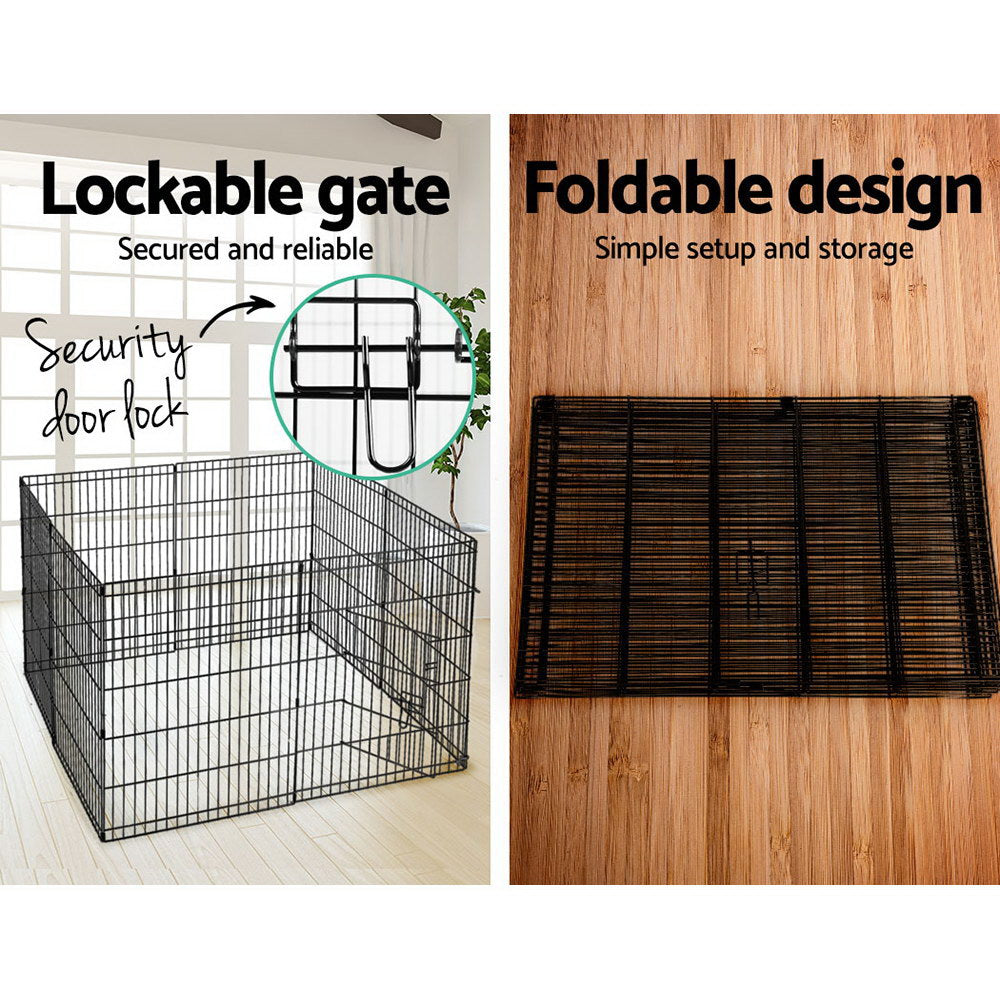 Dog Playpens & Gates: i.Pet 2x30" 8 Panel Dog Playpen Pet Fence Exercise Cage Enclosure Play Pen