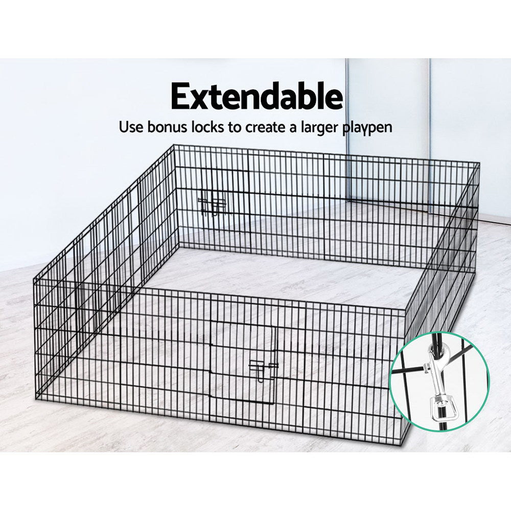 Dog Playpens & Gates: i.Pet 2x30" 8 Panel Dog Playpen Pet Fence Exercise Cage Enclosure Play Pen
