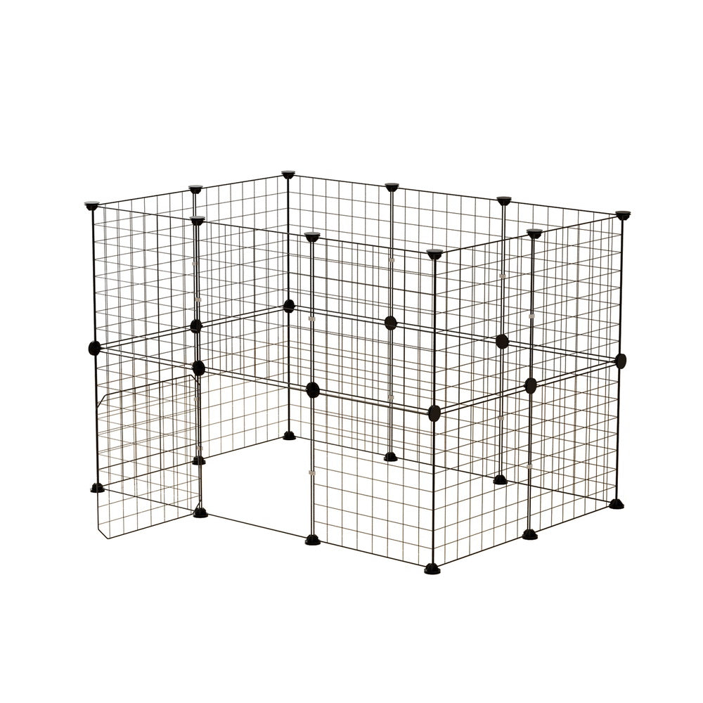 Dog Playpens & Gates: i.Pet Pet Dog Playpen Enclosure Cage 20 Panel Puppy Fence Play Pen Foldable Metal