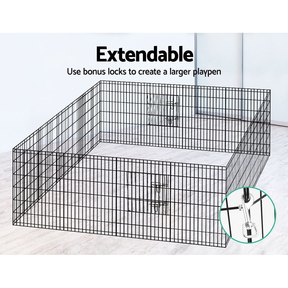 Dog Playpens & Gates: i.Pet 36" 8 Panel Dog Playpen Pet Fence Exercise Cage Enclosure Play Pen