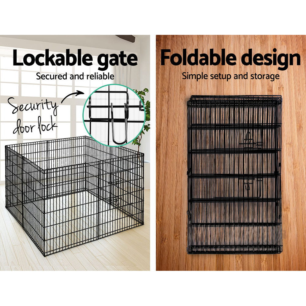Dog Playpens & Gates: i.Pet 2x36" 8 Panel Dog Playpen Pet Fence Exercise Cage Enclosure Play Pen