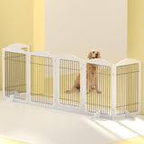 Dog Playpens & Gates: i.Pet Dog Playpen Enclosure 6 Panel Pet Fence Wooden Play Pen