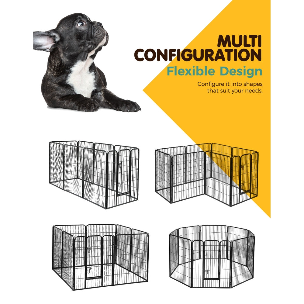 Dog Playpens & Gates: i.Pet 40" 8 Panel Dog Playpen Pet Exercise Cage Enclosure Fence Play Pen