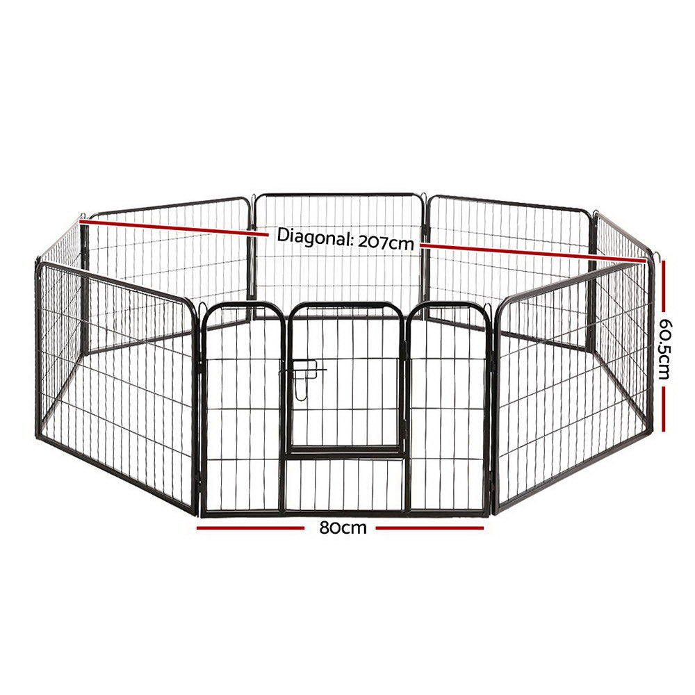 Dog Playpens & Gates: i.Pet 24" 8 Panel Dog Playpen Pet Exercise Cage Enclosure Fence Play Pen