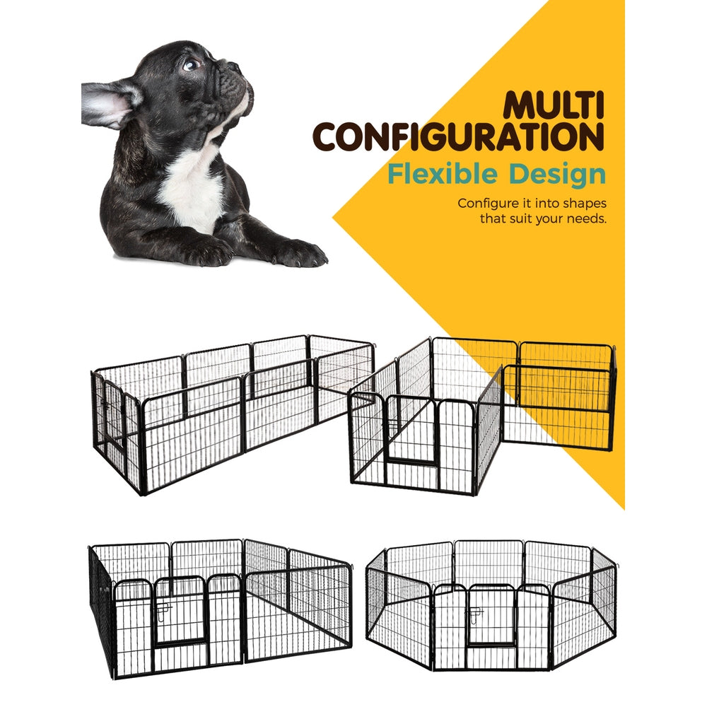 Dog Playpens & Gates: i.Pet 24" 8 Panel Dog Playpen Pet Exercise Cage Enclosure Fence Play Pen