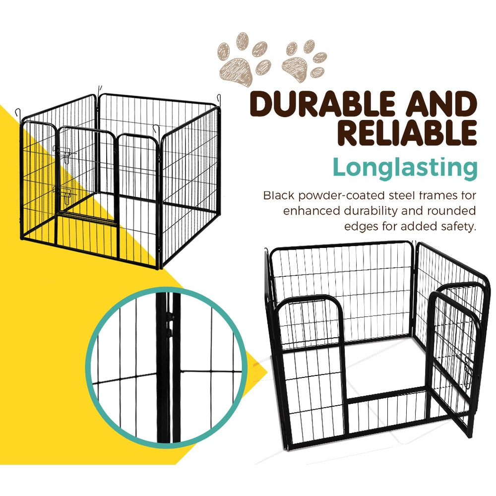 Dog Playpens & Gates: i.Pet 24" 8 Panel Dog Playpen Pet Exercise Cage Enclosure Fence Play Pen